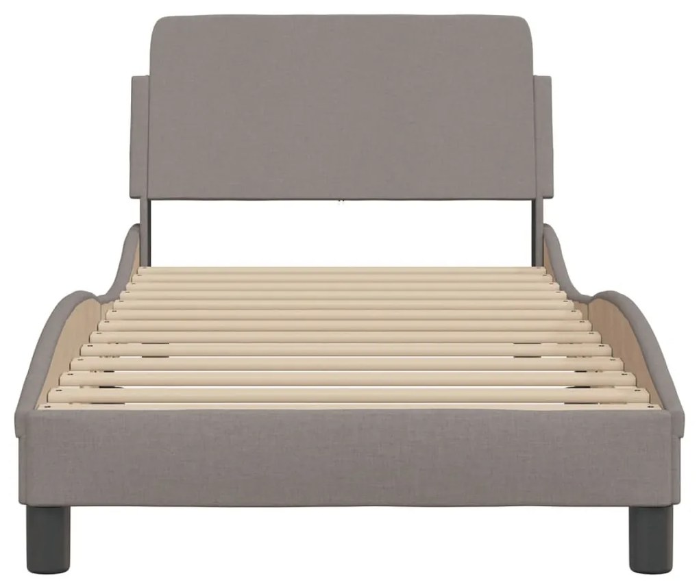 tópszínű szövet ágykeret fejtámlával Dover 80 x 200 cm