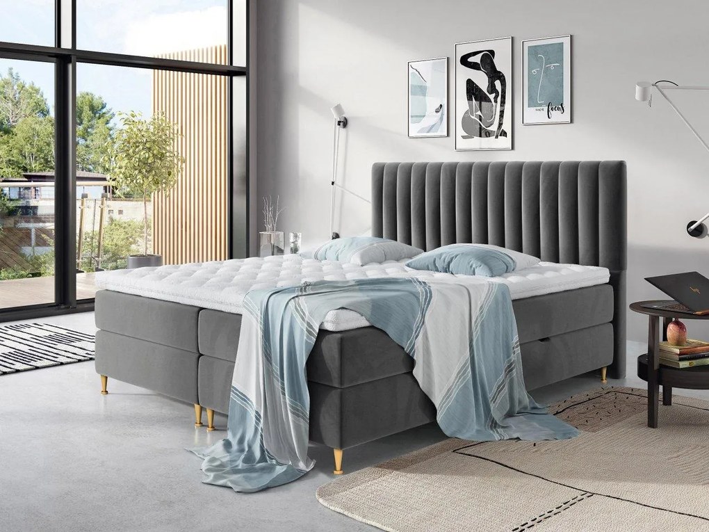 Franciaágy Boxspring 140 cm Rondel (fresh 32). 1054091