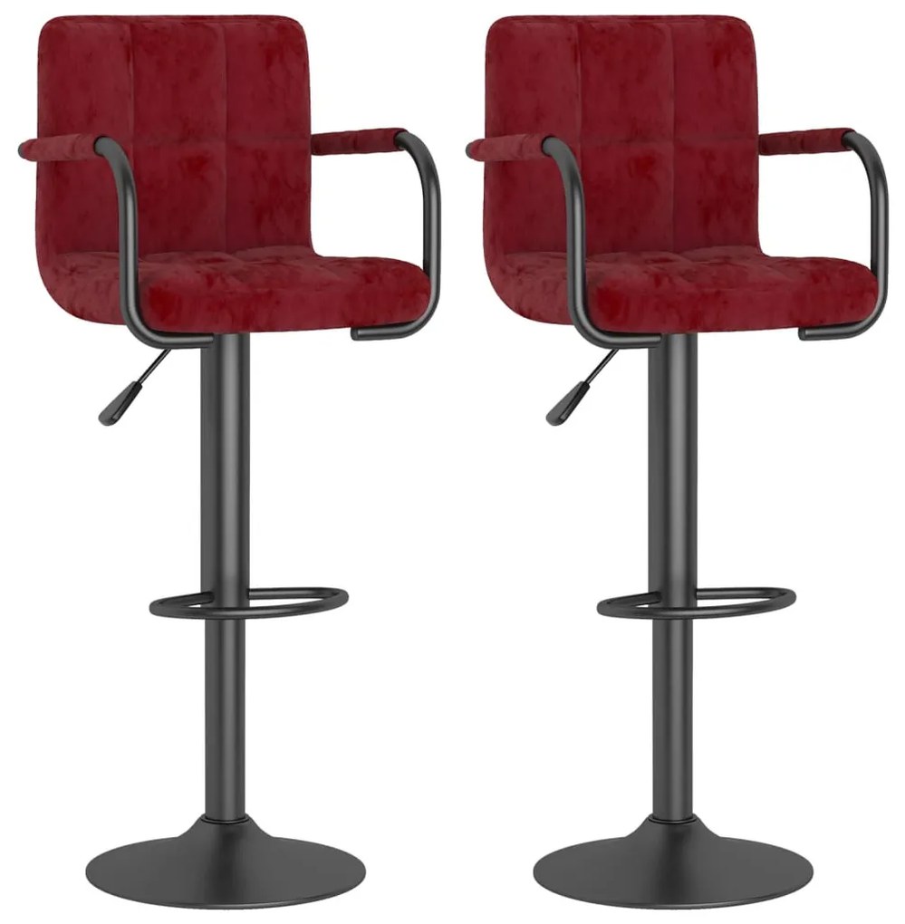 2 db bordó bársony bárszék