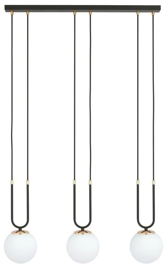 Csillár zsinóron GLAM 3xE14/10W/230V fekete