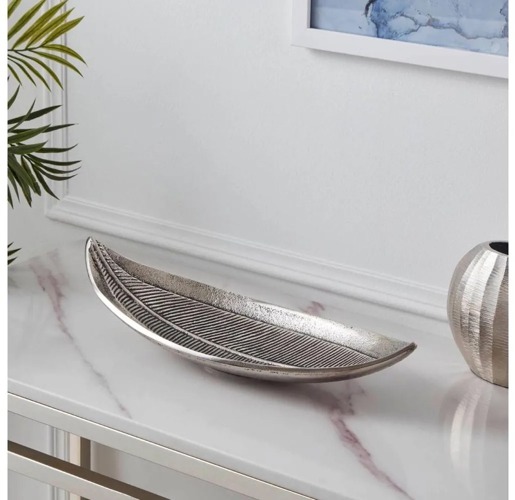Eglo 427004 - Dekoratív tálca FORLEYET 14x38,5 cm ezüst