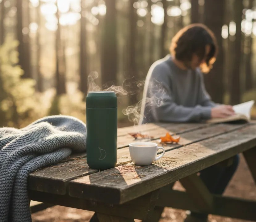 Chilly's Bottles termosz bögre - sötétzöld 500ml, 2. széria