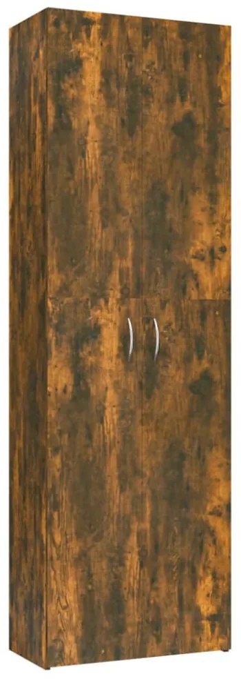 füstös tölgy színű szerelt fa irodaszekrény 60 x 32 x 190 cm