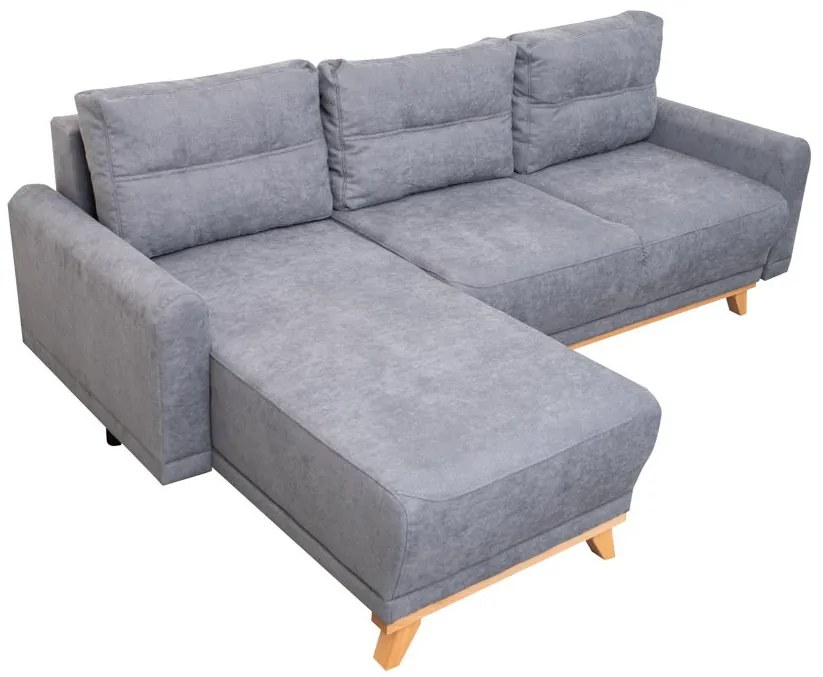 AKCIÓ világosszürke sarok ülőgarnitúra ORANGE, kétoldalas II. osztály