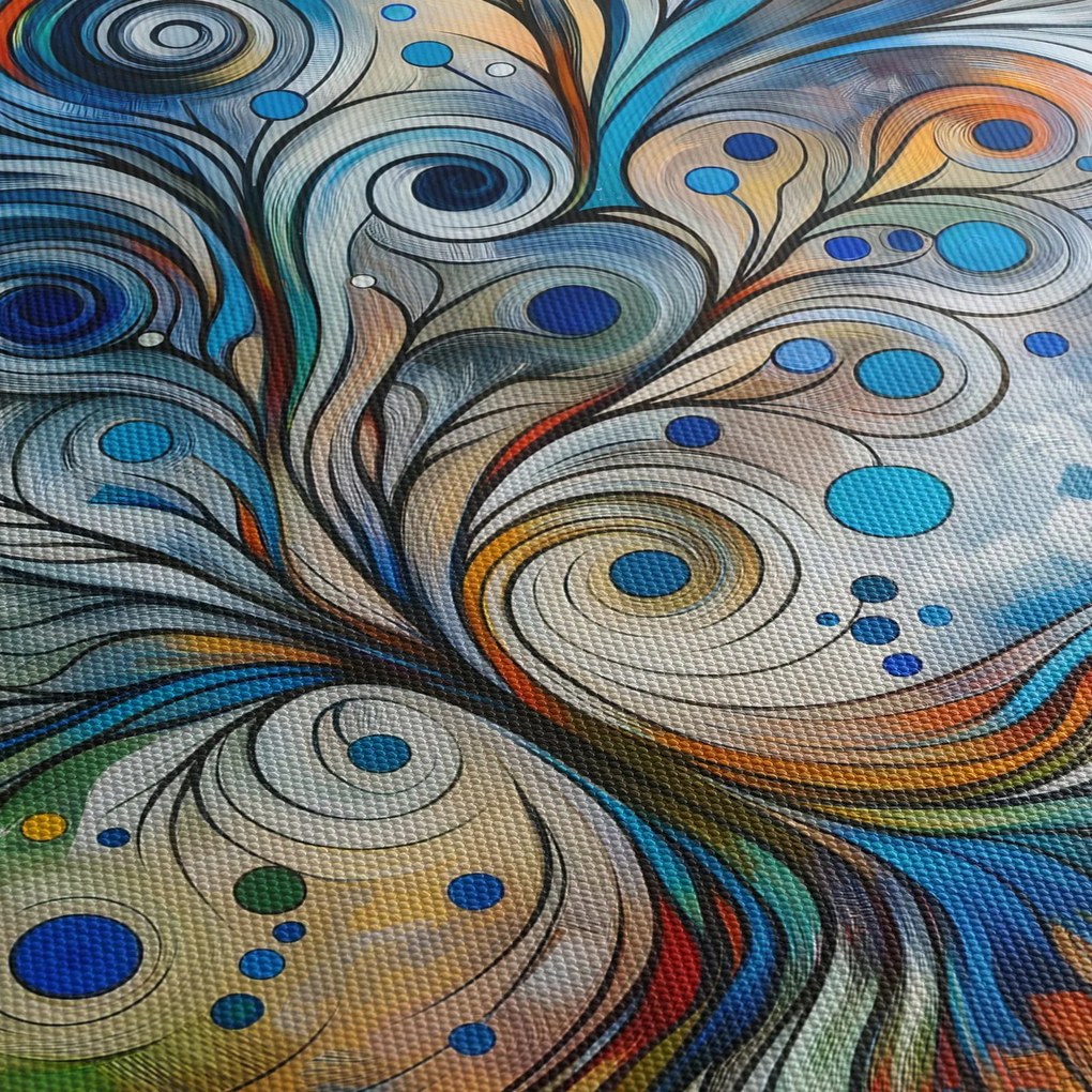 Kép – Színes energikus fa (90x60 cm)