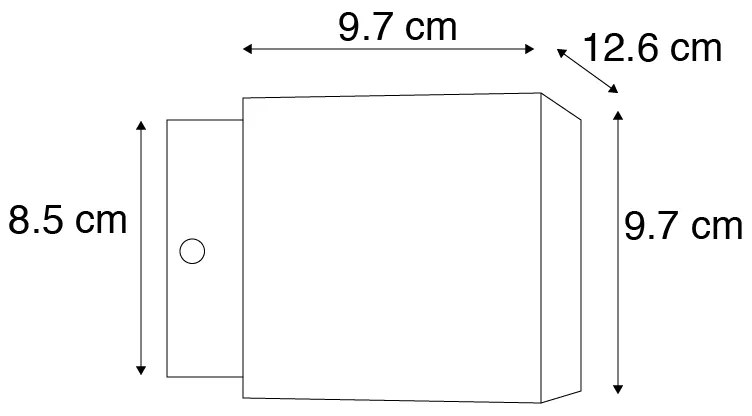 Design fali lámpa fekete/arany LED-del - Caja