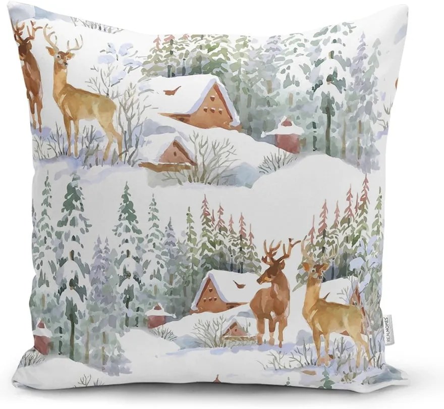 Karácsonyi mintás textil párnahuzat 43x43 cm – Mila Home