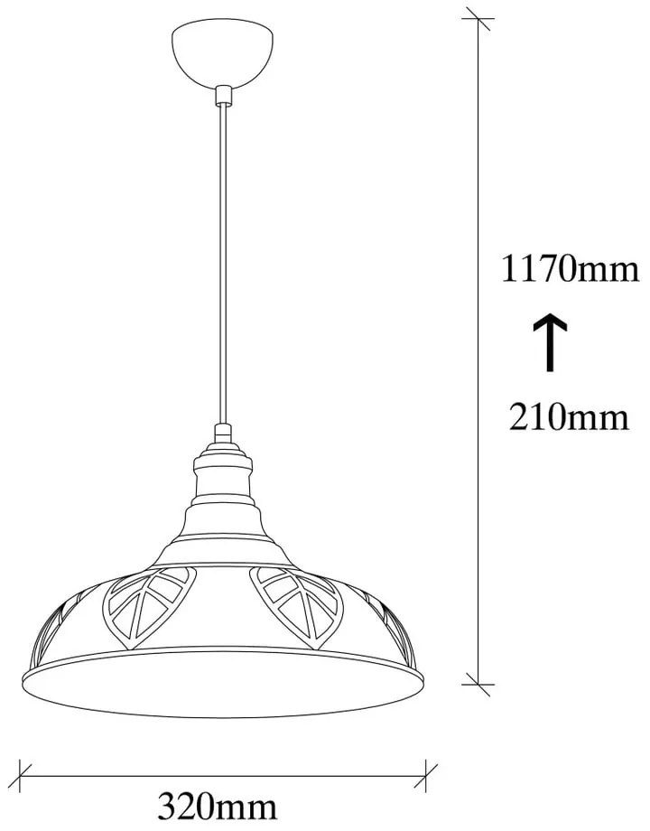 Bronzszínű függőlámpa fém búrával ø 31 cm Chandelier – Opviq lights