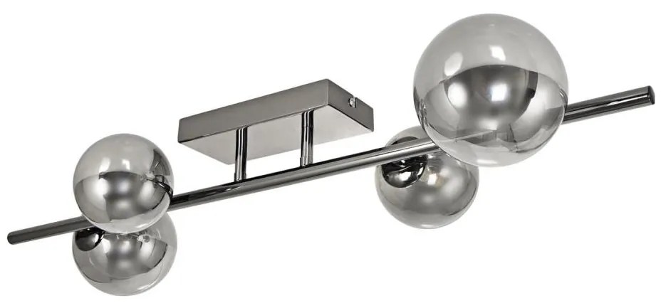Brilagi - LED Felületre szerelhető csillár MILLA 4xG9/3W/230V fényezett króm/füstös