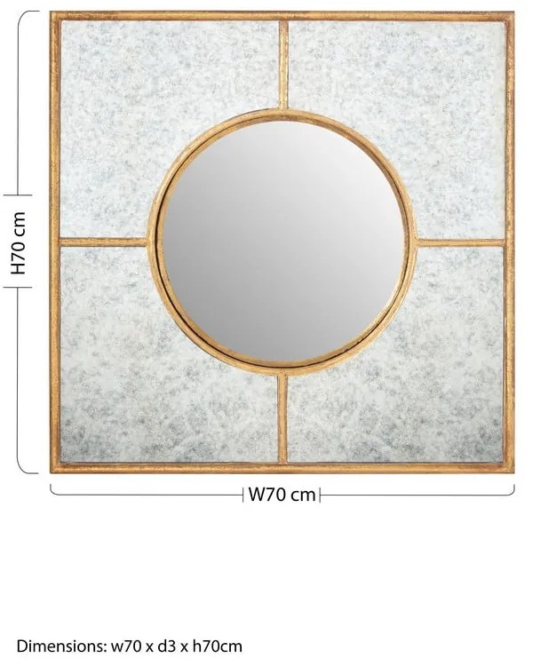 Fali tükör 70x70 cm Zariah – Premier Housewares
