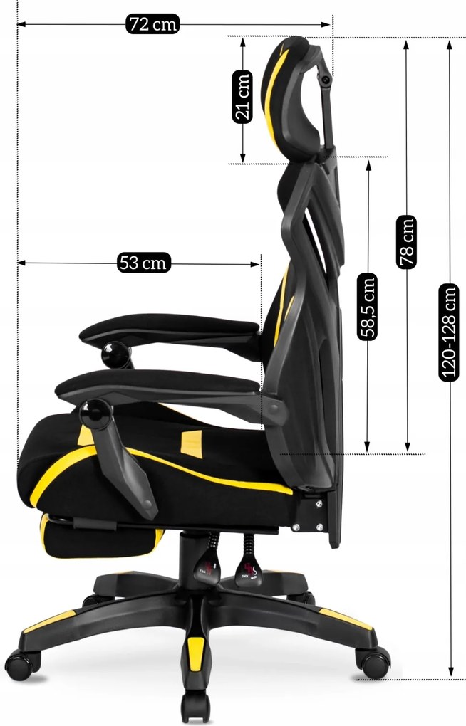 Gaming forgószék fekete/sárga színben. MAXIMO