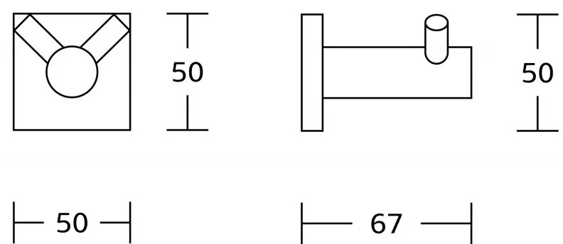 Mexen kiegészítők, törölközőtartó, 2 kampós, arany, 7081835-50