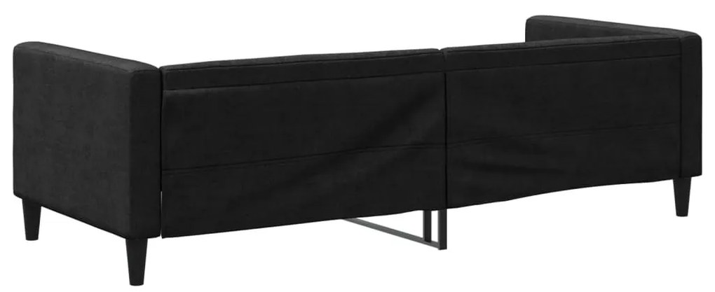 fekete szövet kanapéágy 80 x 200 cm