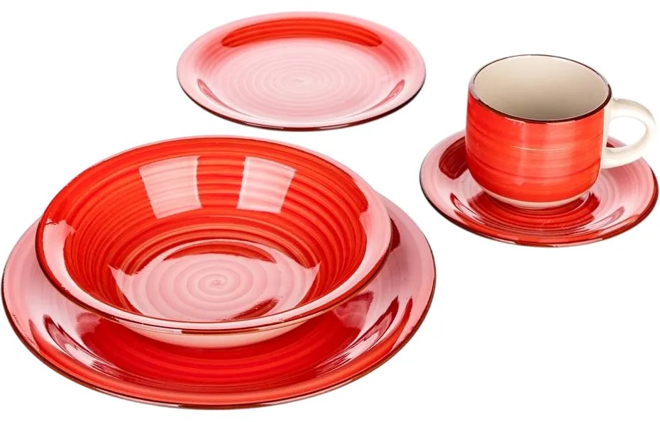 Banquet Spiral Red 30 darabos étkészlet