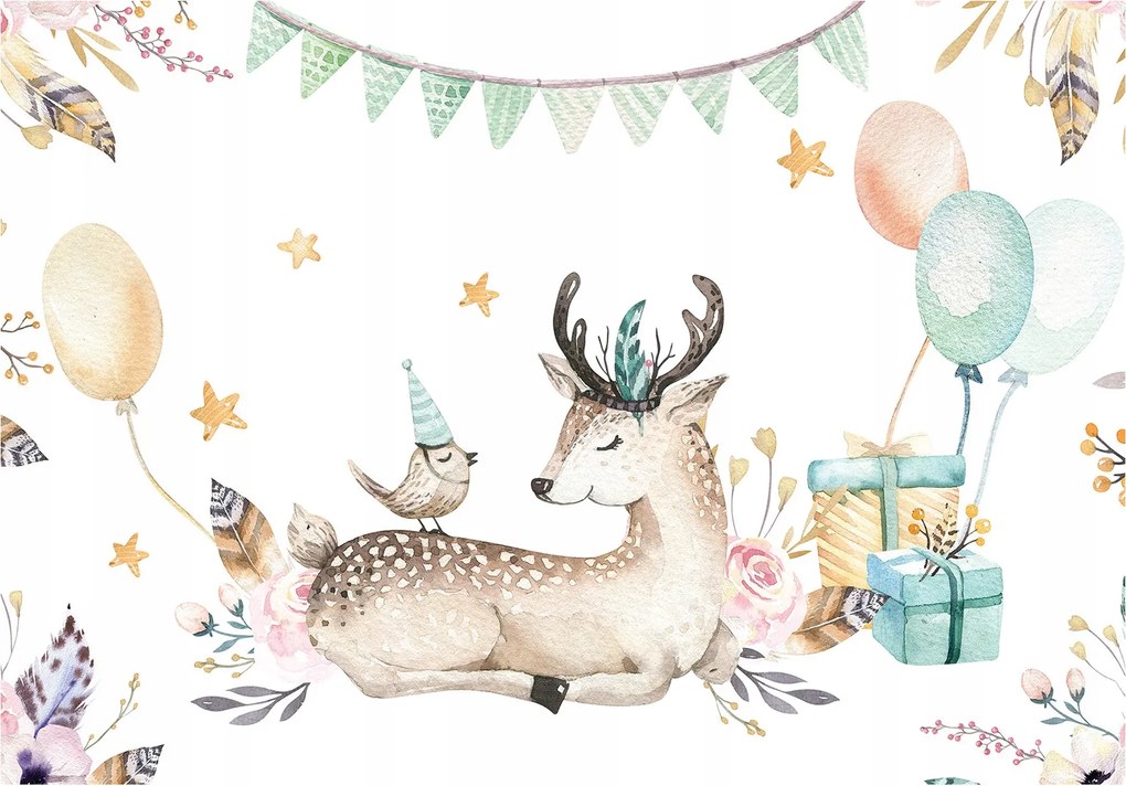 Vinyl fotótapéta Karácsonyi szarvasok Mese a szobában 460x300 +ragasztó