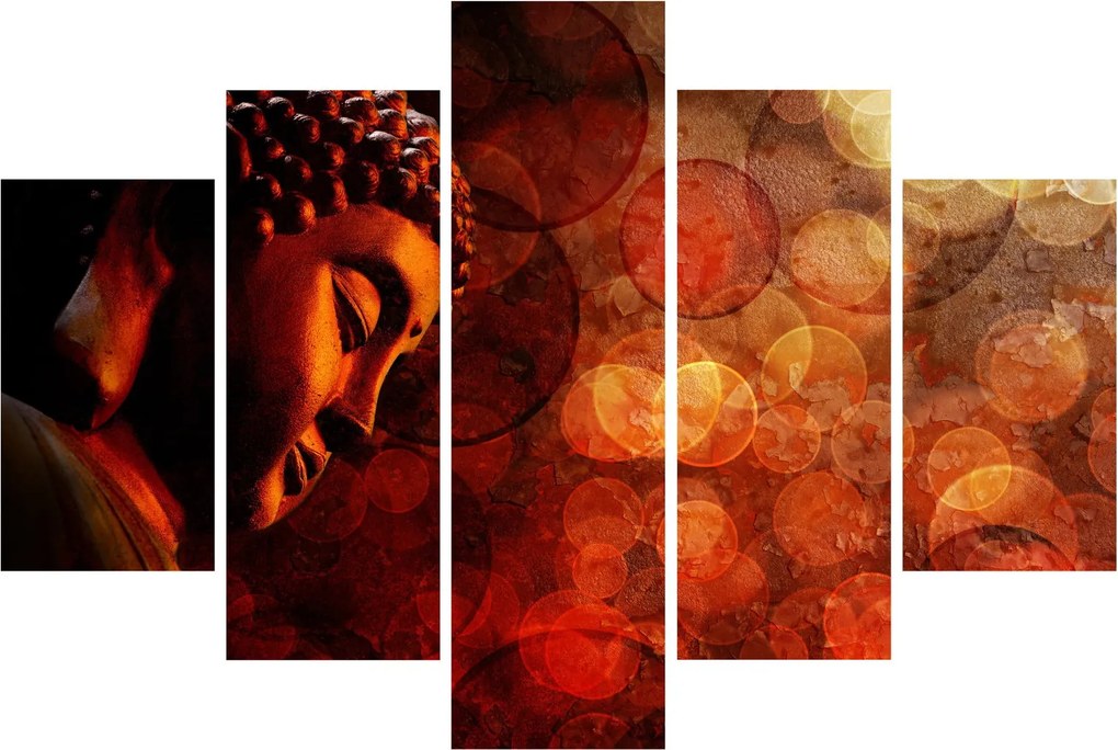 Kép - Buddha piros tónusokkal (150x105 cm)