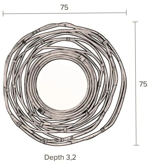 Kubu fali tükör - Dutchbone