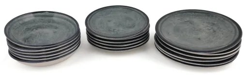 18 darabos kék porcelán étkészlet