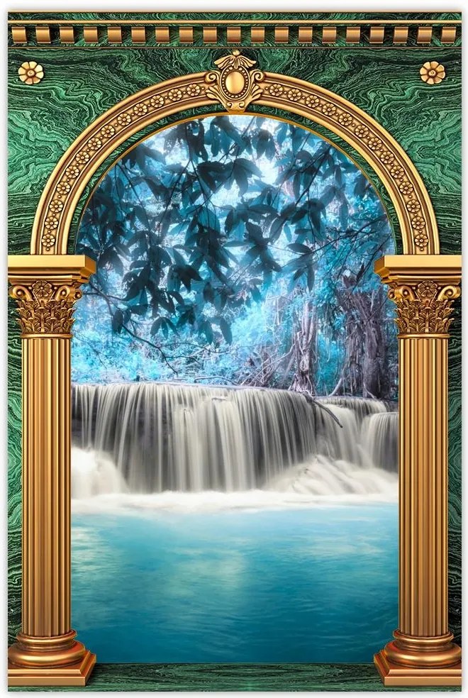 Poszterek 40x60 Kék vízesés