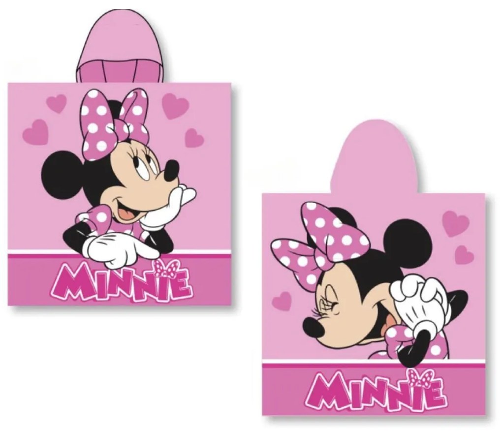 Gyerek poncsó MINNIE MOUSE 55x110cm Faro