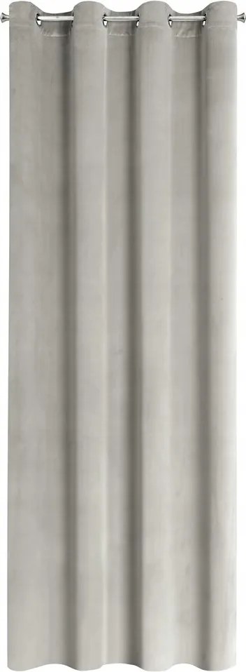 Függöny 140X270 ezüst bársonyból, karikákkal