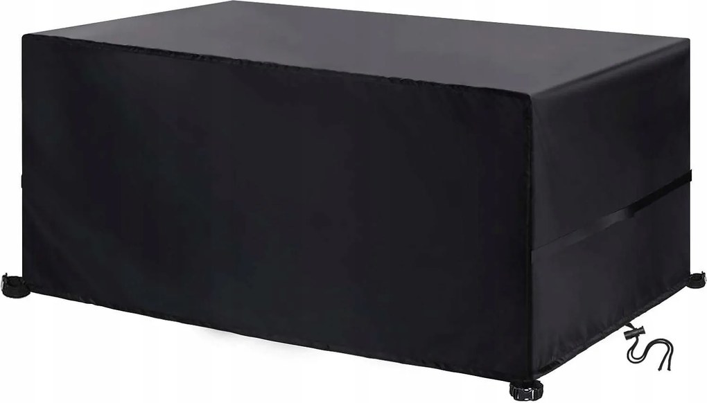 Asztalhuzat kerti bútorhoz vízálló 230x230x90cm fekete