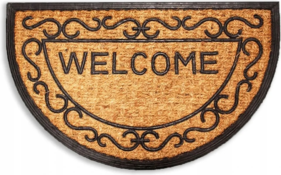 Félkör alakú kókuszos lábtörlő Üdvözöljük