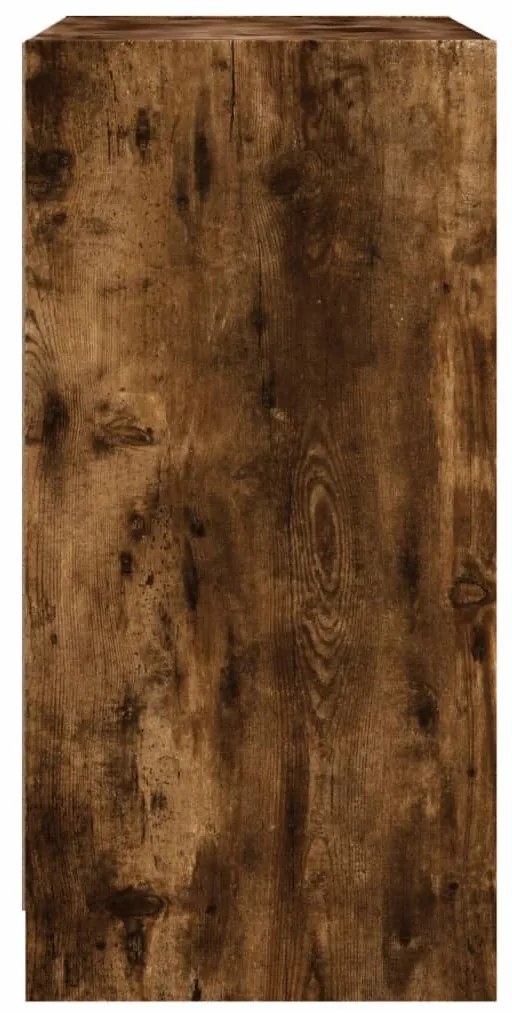 füstös tölgy színű kisszekrény üvegajtókkal 68 x 37 x 75,5 cm