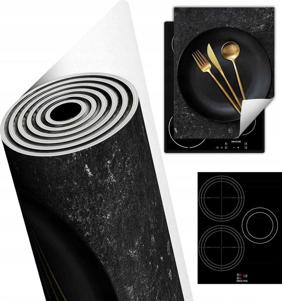 Tűzhelyvédő Szőnyeg Asztali Dekoráció 40x52 beton arany evőeszközök