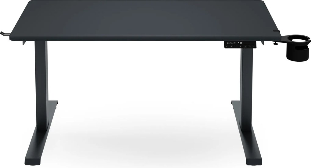 Elektromos íróasztal magasságállítással ergonomikus antracit,1200x600 mm: ARIA