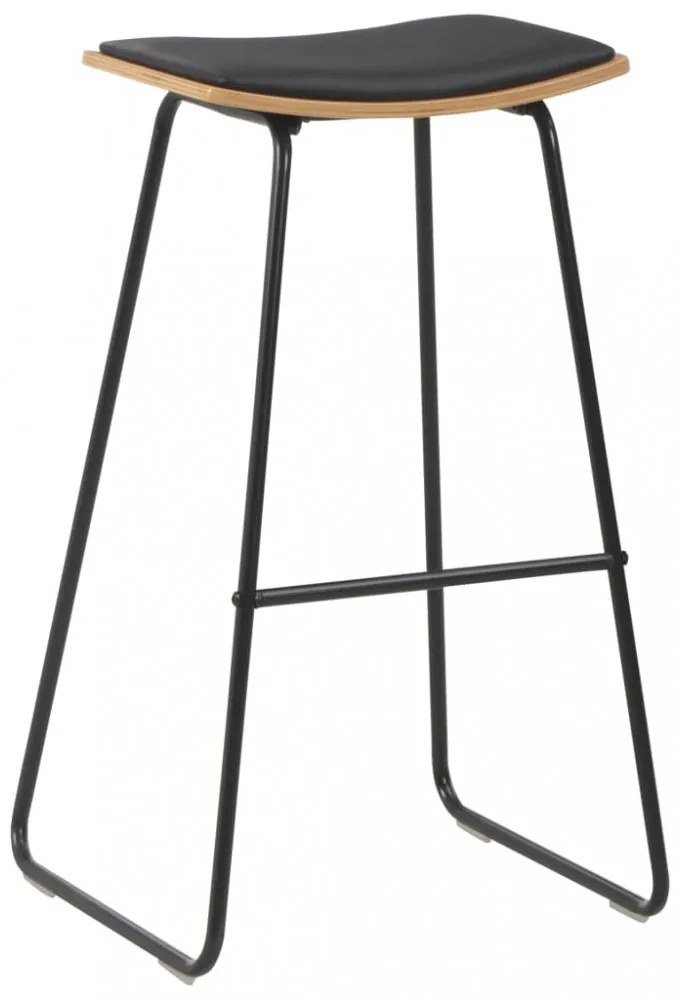 4 db fekete műbőr bárszék