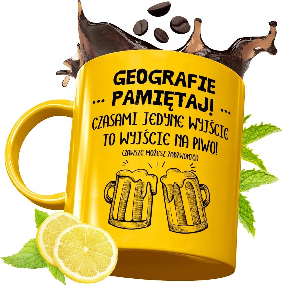 Prémium Arany Bögre Geográfusnak Ajándék Nyomtatott Fotóval