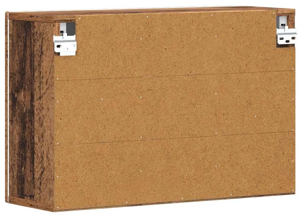 Függő szekrény polcokkal Öreg fa 60 x 20 x 40 cm Faanyag