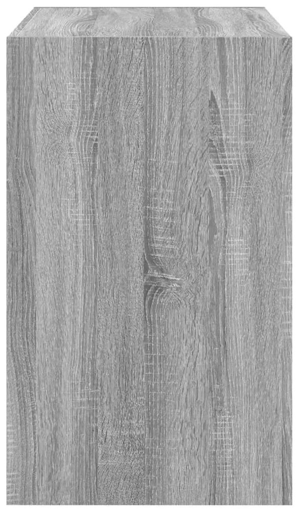 szürke sonoma színű szerelt fa cipőszekrény 80x42x69 cm