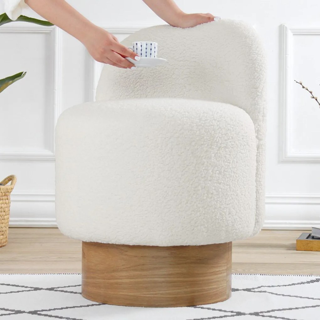 Monre Teddy White taburet