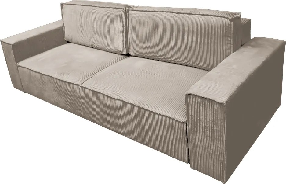Kihúzható heverő, szürkésbézs Taupe, HARPERA BIG SOFA