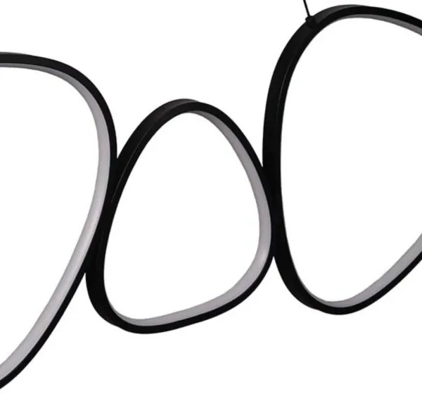 LED függeszték PETRA, kábeles, 48W, 230V, 4000K, fekete