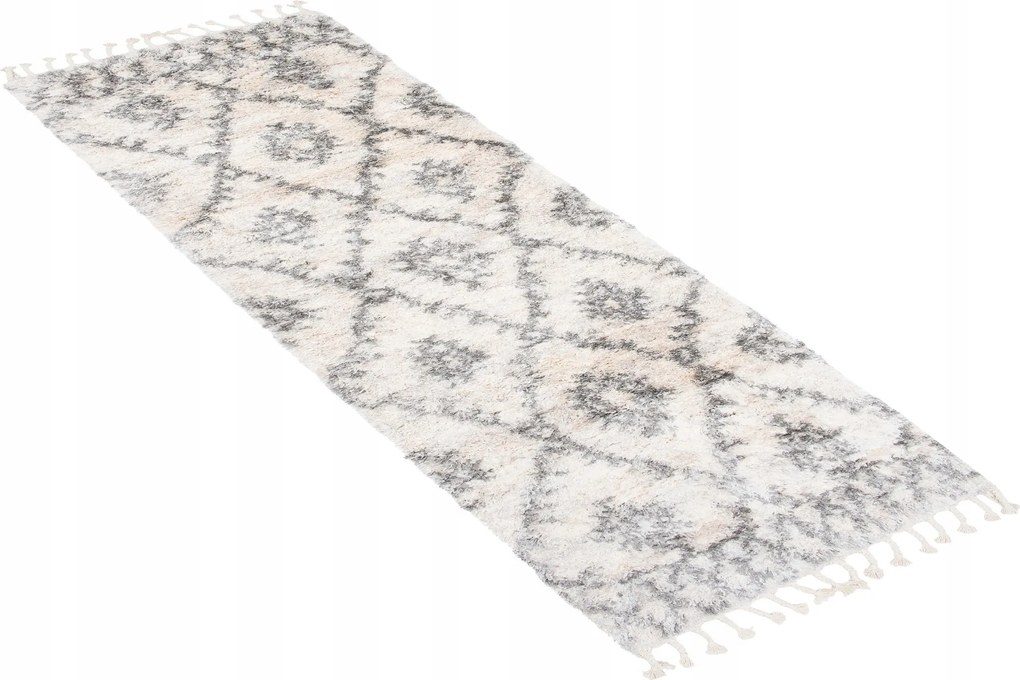 Járdaszőnyeg Shaggy Aztec 70x250 rojtos Boho w03