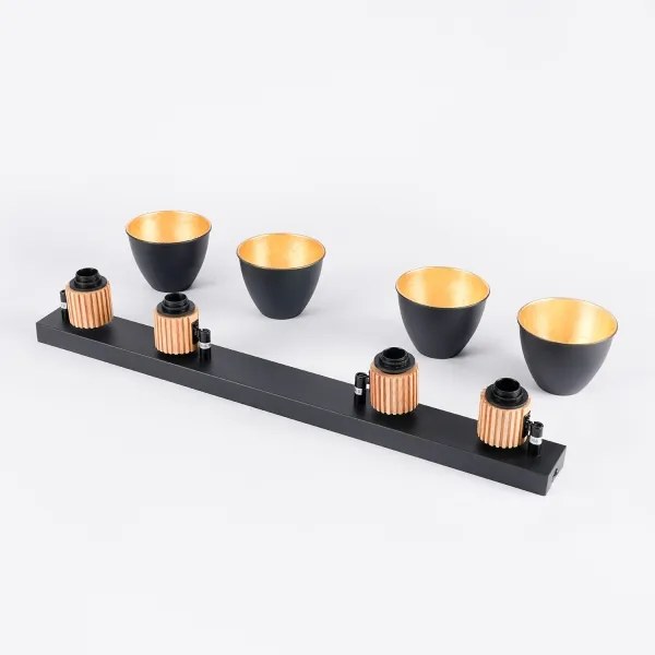 Brilagi - Spotlámpa ODENSE 4xE14/10W/230V kaucsukfa/fekete