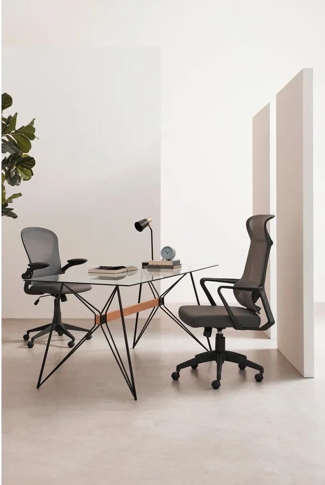 Fekete kárpitozott irodai szék Hoboken – Yes Everyday