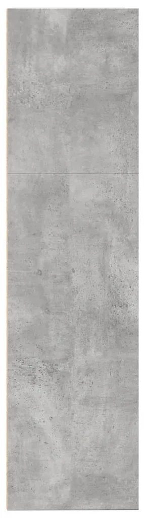 betonszürke szerelt fa könyvespolc 80 x 30 x 114 cm
