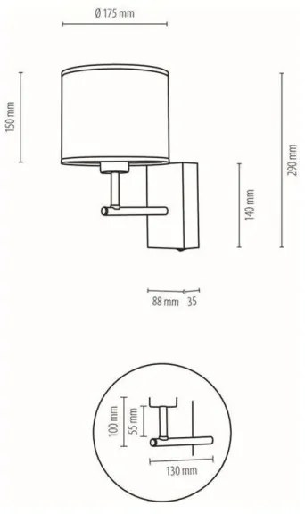 Spot-Light 57191974 - BOHO fali lámpa 1xE27/25W/230V tölgy