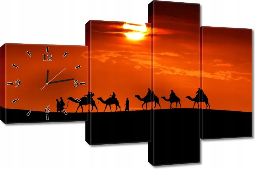 Faliórák 100x70 Karaván naplemente