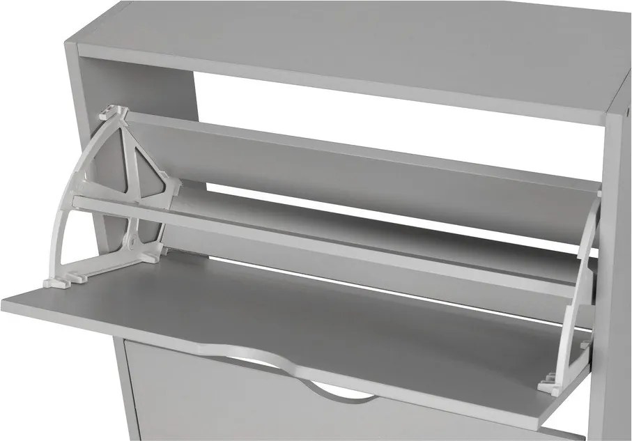 Szürke billenő ajtós cipőtartó 50x82x24 cm Stelo – Bonami Essentials