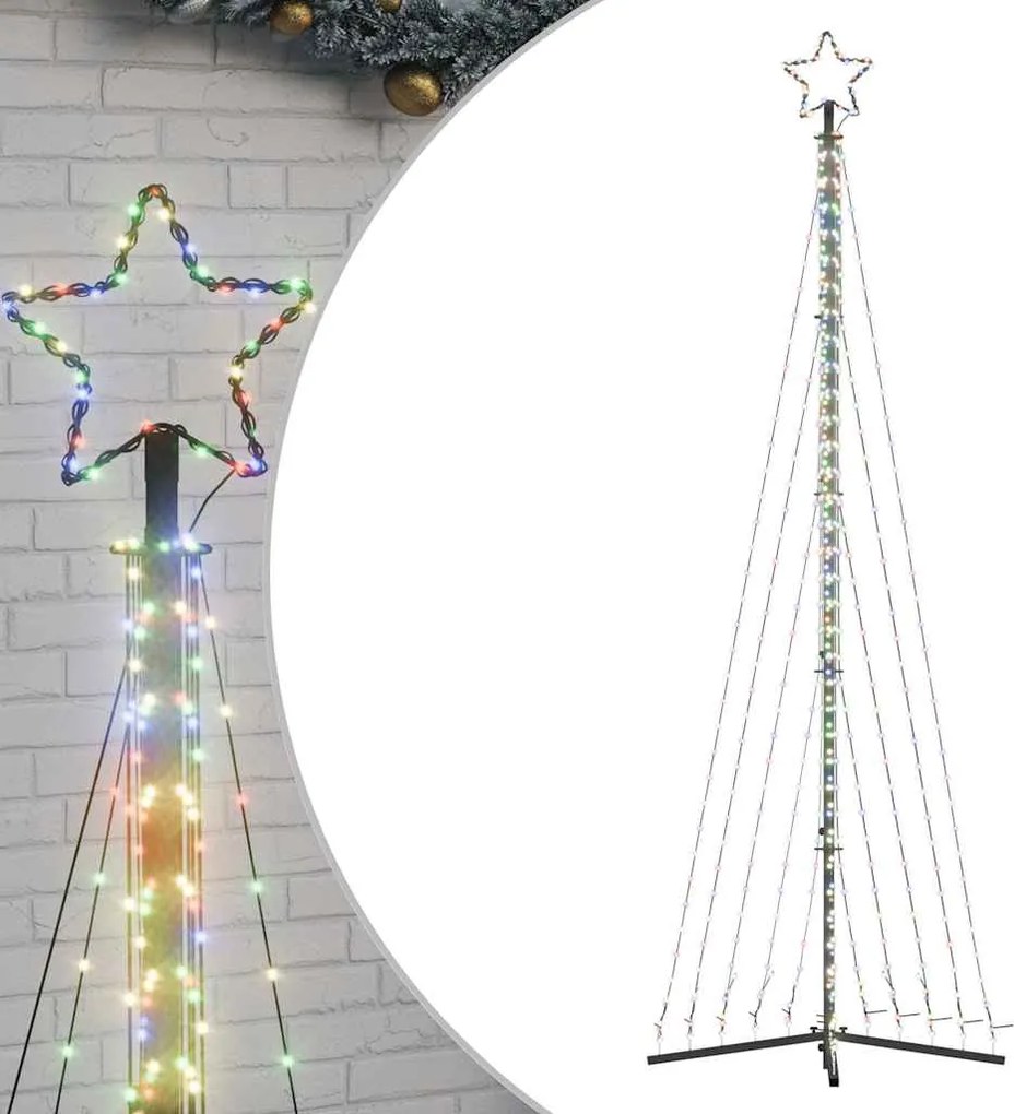 vidaXL színes LED karácsonyfa 447 LED 247 cm