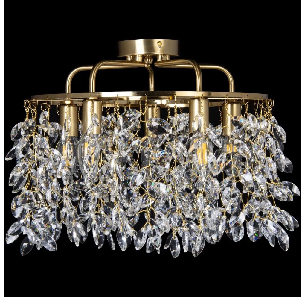 Felületre szerelhető csillár  5xE14/60W/230V átm. 40 cm arany