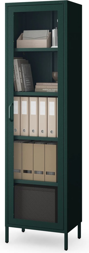 LUIGI vitrin, 500 x 1800 x 350 mm, Modern: palackzöld