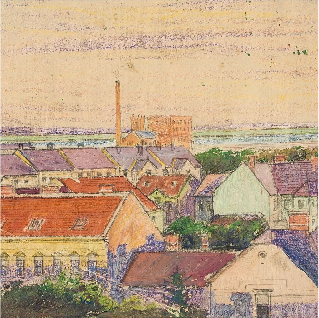 Fotótapéta Flizelin Dekoratív az irodába Városi tetők 250x250 Ragasztó