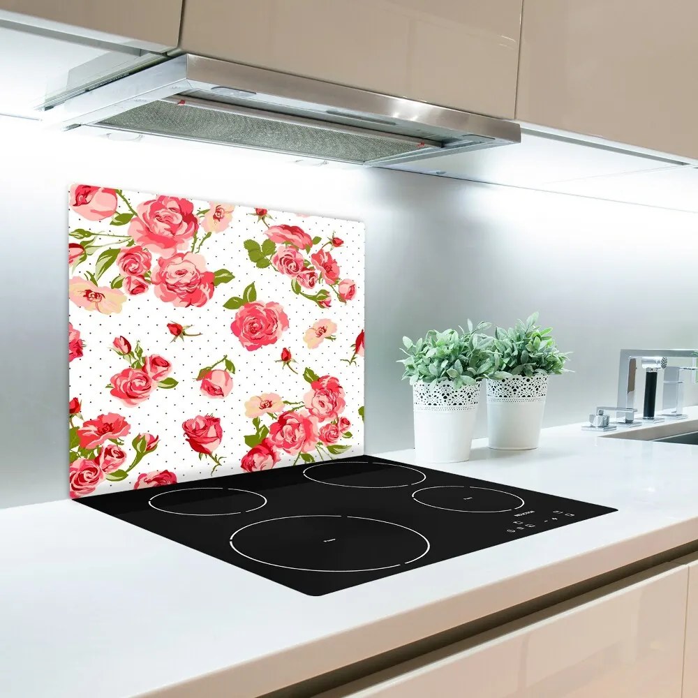 Üveg vágódeszka Roses 60x52 cm