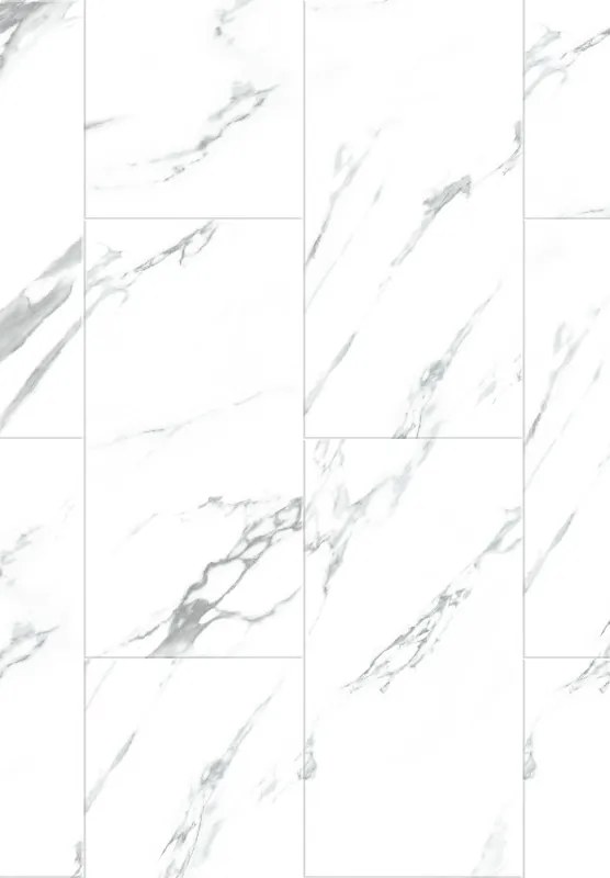 Mexen Glacier White vinil panelek 610 x 305 mm LVT Dryback 2,5 mm, alátét, 4 V-Fuga, Jazz White - F1451-0610-305-255-4V1-01